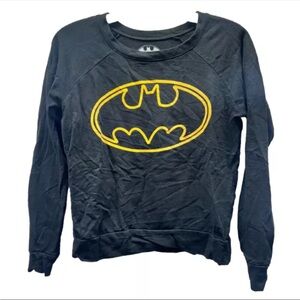 Women’s Small Batman DC Comics Crewneck Pullover Black Long Great Condition